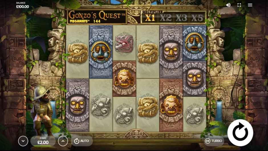 gonzo's quest megaways slot gameplay