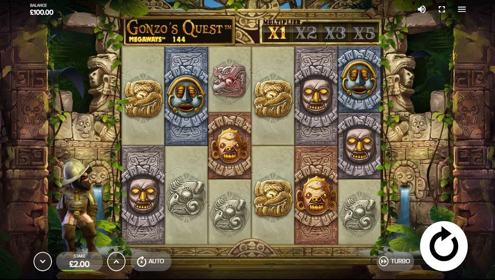 gonzo's quest megaways slot gameplay